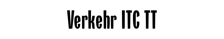 Verkehr ITC TT font preview