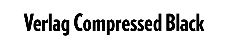 Verlag Compressed Black font preview