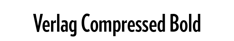 Verlag Compressed Bold font preview