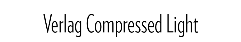 Verlag Compressed Light font preview