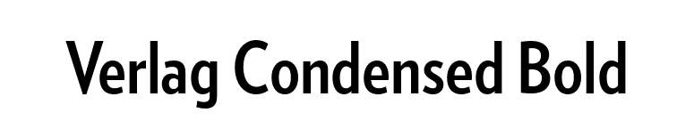 Verlag Condensed Bold font preview
