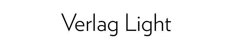 Verlag Light font preview