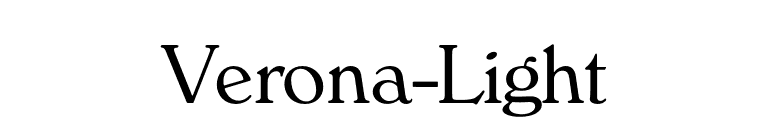 Verona-Light font preview