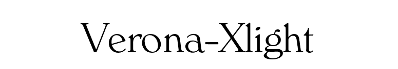 Verona-Xlight font preview