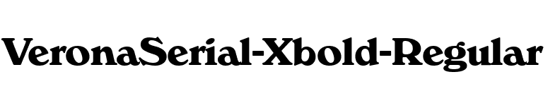 VeronaSerial-Xbold-Regular font preview