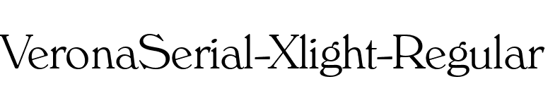 VeronaSerial-Xlight-Regular font preview