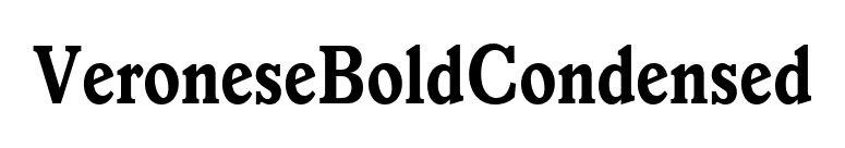 VeroneseBoldCondensed font preview