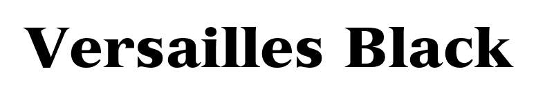Versailles Black font preview