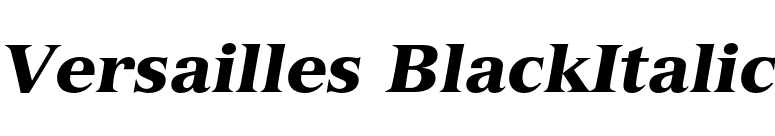 Versailles BlackItalic font preview