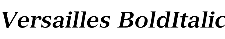 Versailles BoldItalic font preview