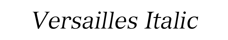 Versailles Italic font preview