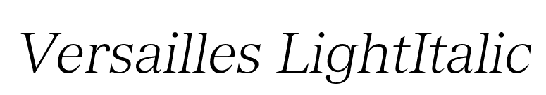 Versailles LightItalic font preview