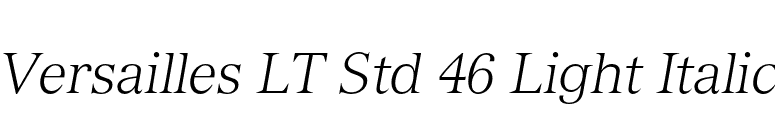 Versailles LT Std 46 Light Italic font preview