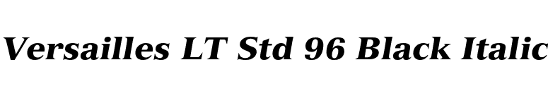 Versailles LT Std 96 Black Italic font preview