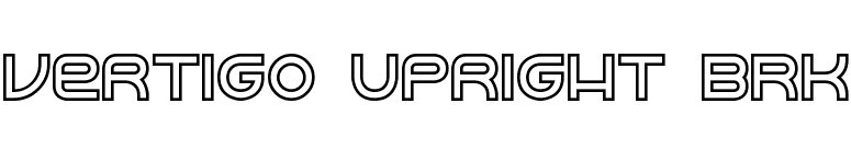 Vertigo Upright BRK font preview