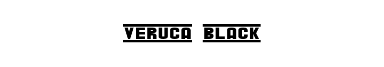 Veruca Black font preview