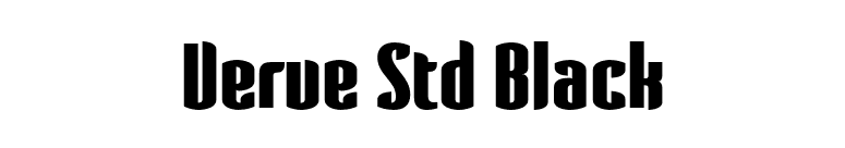 Verve Std Black font preview