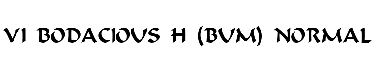 VI Bodacious H (Bum) Normal font preview