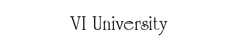 VI University font preview