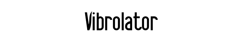 Vibrolator font preview