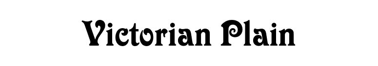 Victorian Plain font preview
