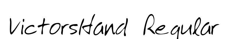 VictorsHand Regular font preview