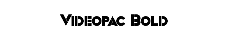 Videopac Bold font preview