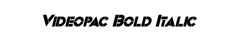 Videopac Bold Italic font preview