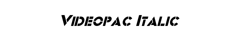 Videopac Italic font preview