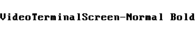 VideoTerminalScreen-Normal Bold font preview