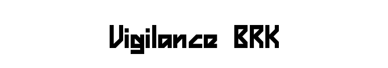 Vigilance BRK font preview