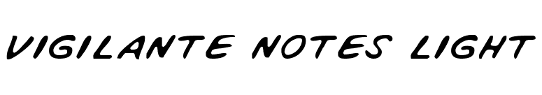 Vigilante Notes Light font preview