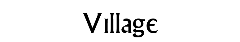 Village font preview