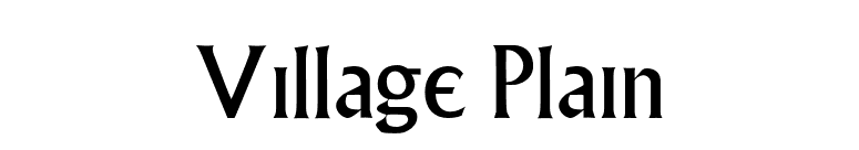 Village Plain font preview