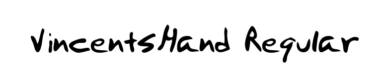 VincentsHand Regular font preview