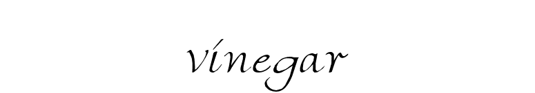 Vinegar font preview