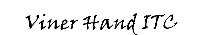 Viner Hand ITC font preview