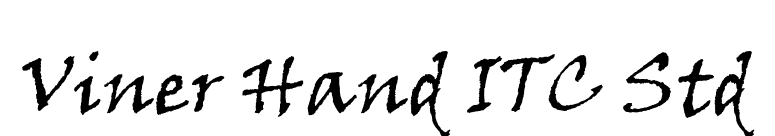 Viner Hand ITC Std font preview