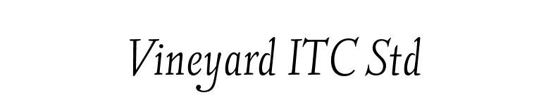 Vineyard ITC Std font preview