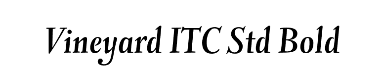 Vineyard ITC Std Bold font preview