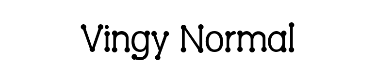 Vingy Normal font preview