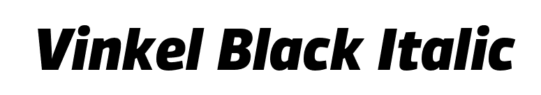 Vinkel Black Italic font preview