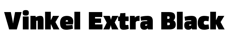 Vinkel Extra Black font preview