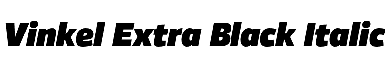 Vinkel Extra Black Italic font preview
