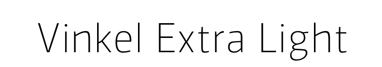 Vinkel Extra Light font preview