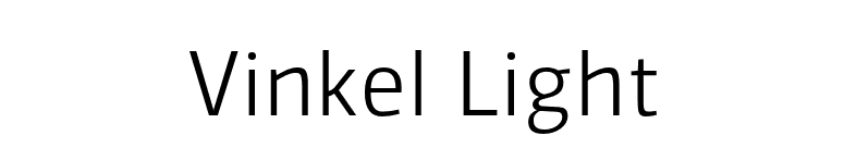 Vinkel Light font preview