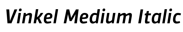 Vinkel Medium Italic font preview