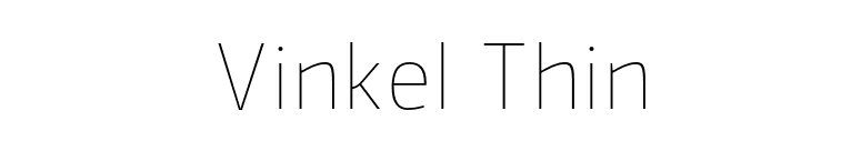 Vinkel Thin font preview