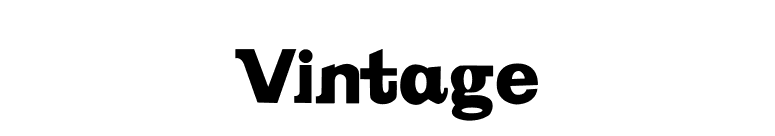 Vintage font preview