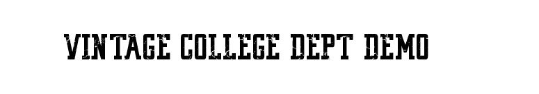 VINTAGE COLLEGE DEPT_DEMO_worn font preview